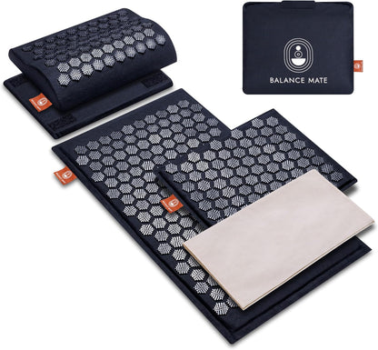 Acupressure Mat and Pillow Set for Back and Neck Pain Relief