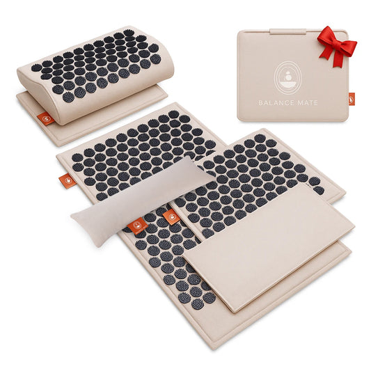 Acupressure Mat and Pillow Set for Back and Neck Pain Relief